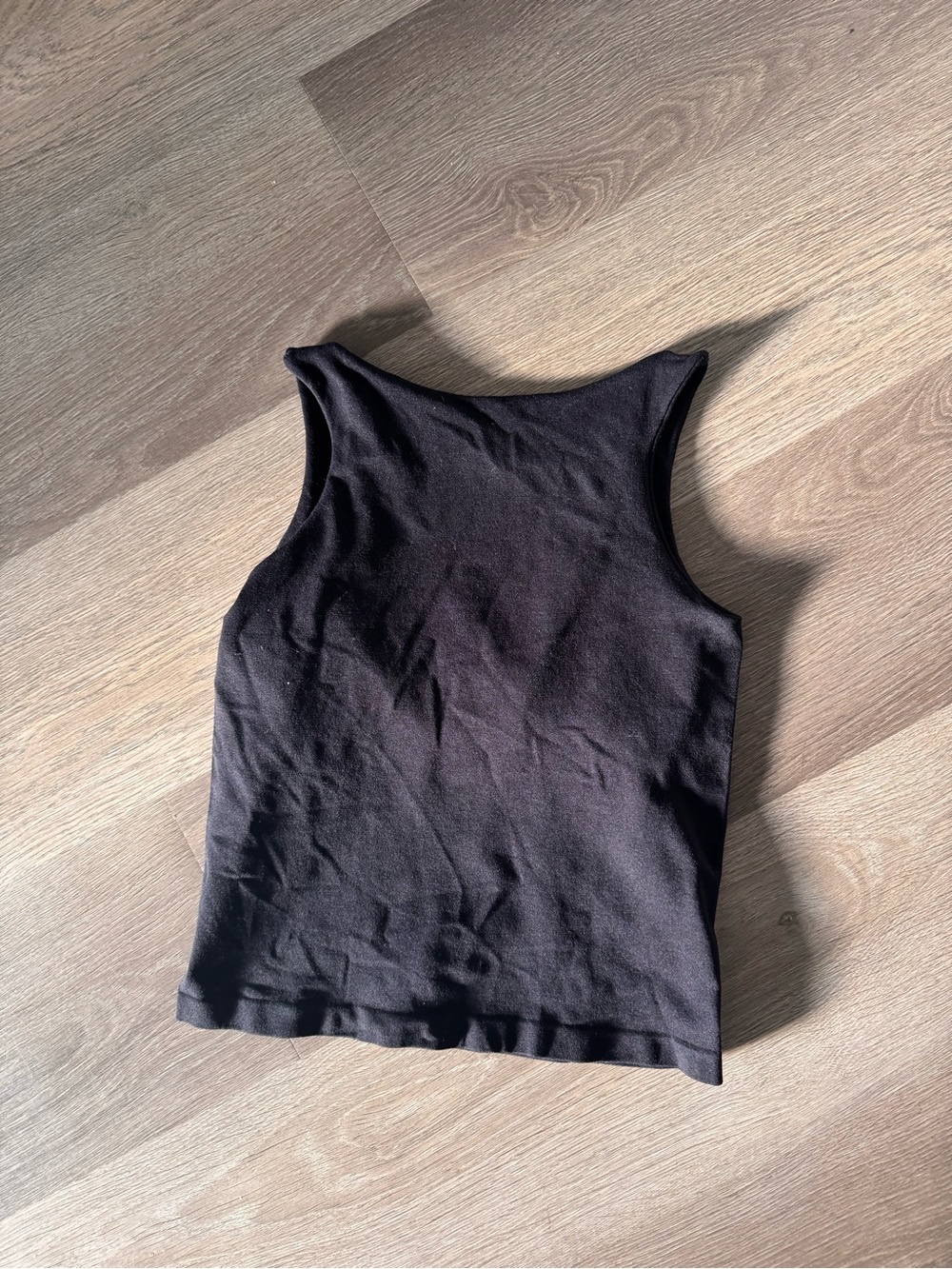 Free People intimately black tank top with built in shelf bra medium large